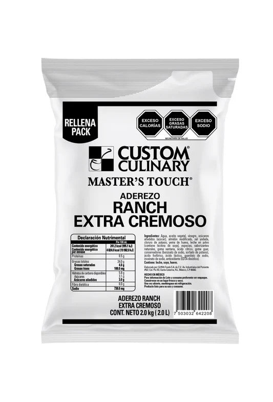 ADEREZO RANCH 2KG POUCH CUSTOM CULINARY